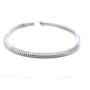 18K White Gold Tubogas Choker Necklace - SALE